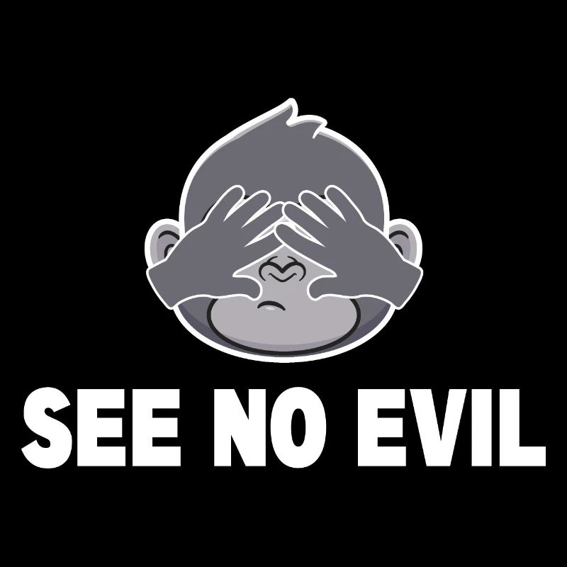 See no evil Drillinge partnerlook Geschenk