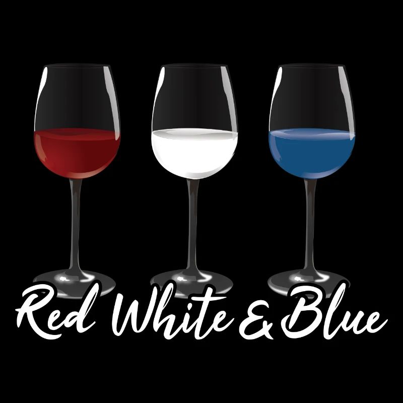 Veteran US Flag Vine Glas Red White & Blue