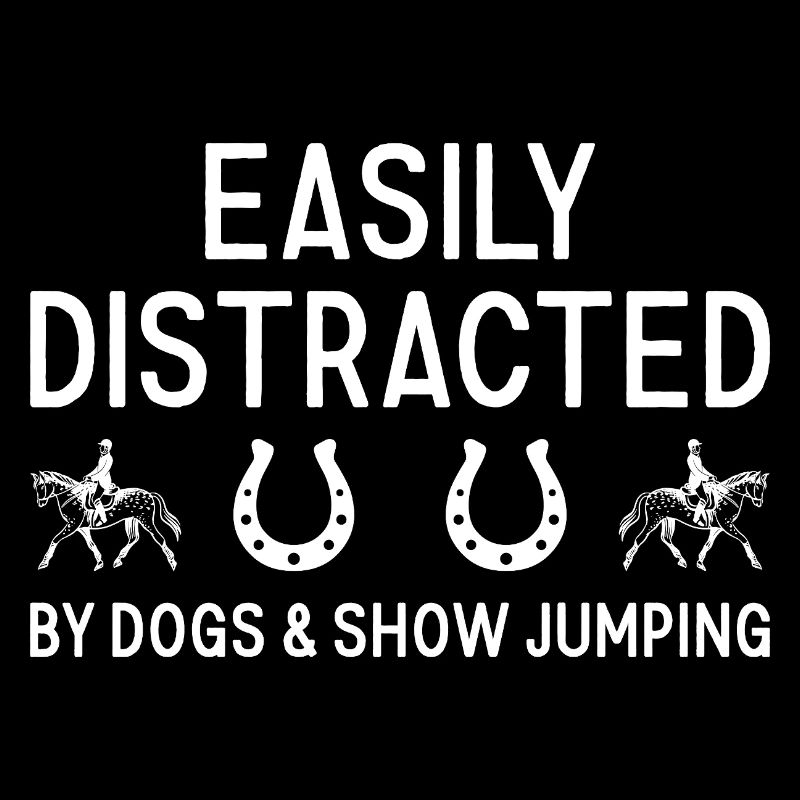 Le sauteur facilement distrait par les chiens et le saut d’obstacles