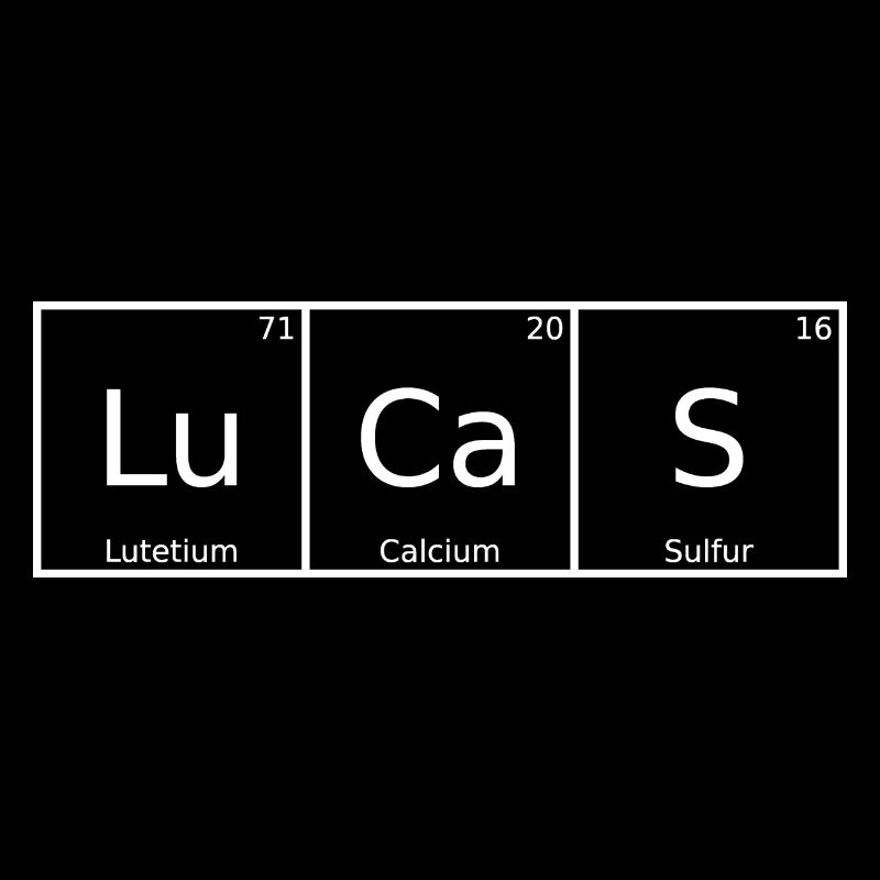 Lucas Name First Name Chemistry Periodic Table Elements