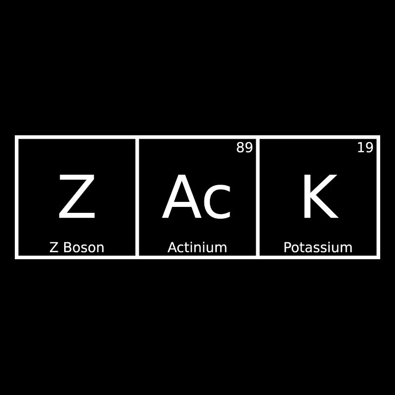 Zack Name First Name Chemistry Periodic Table Elements