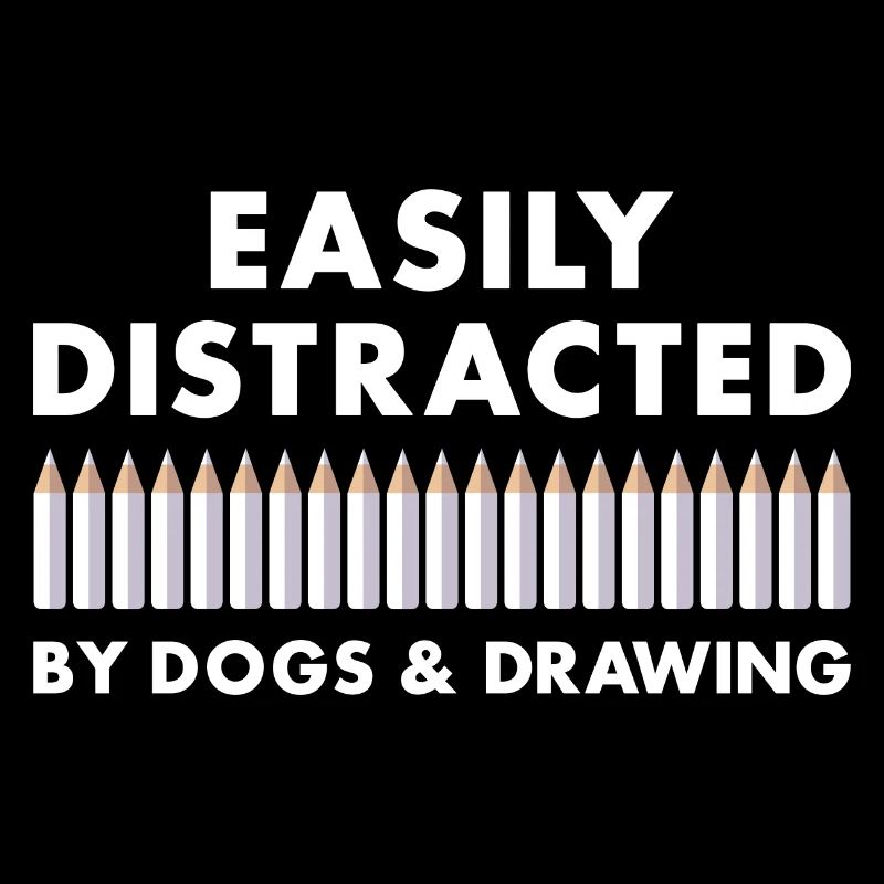 Drawer Easily Distracted By Dogs And Drawing