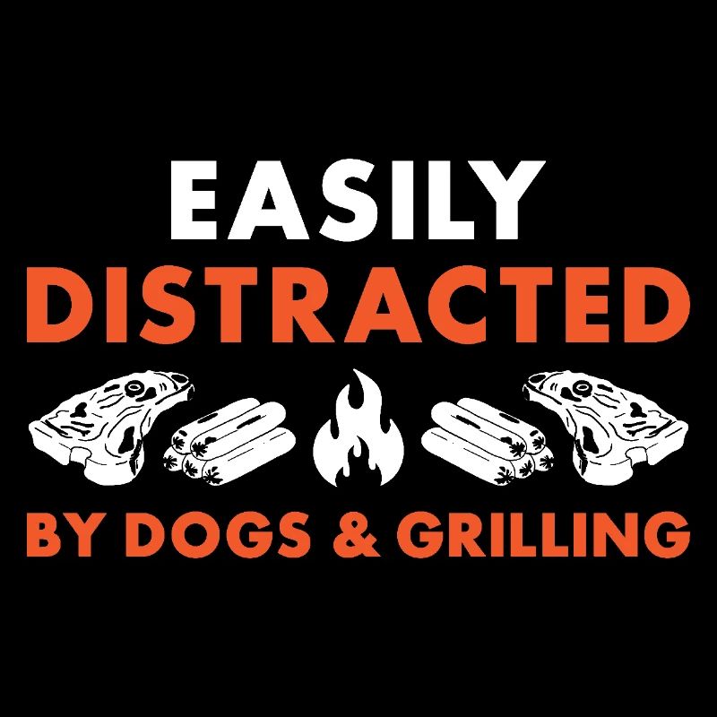 Griller Easily Distracted By Dogs And Grilling