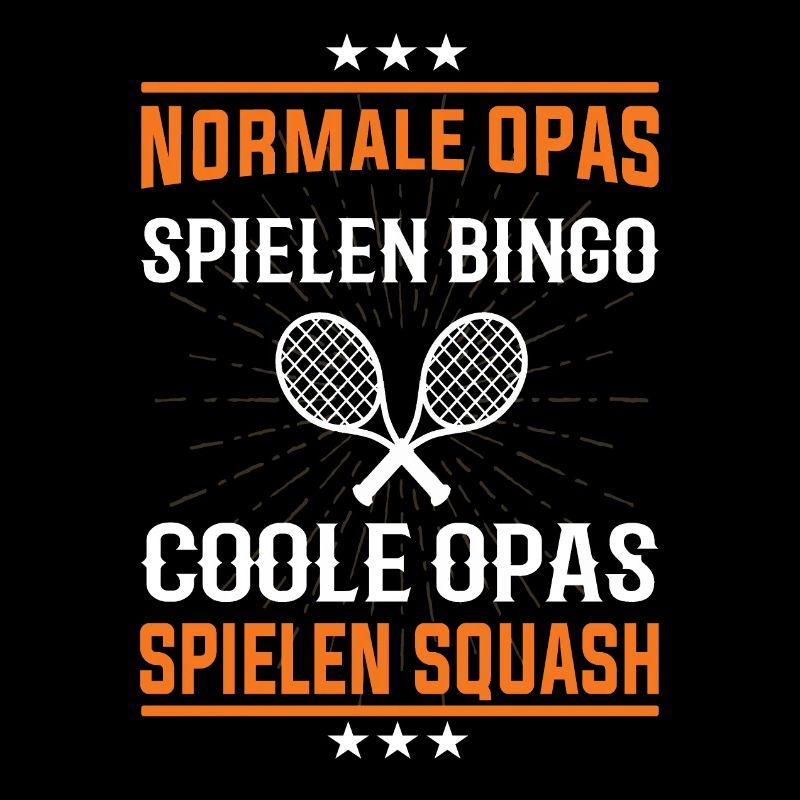Coole Opas spielen Squash Design