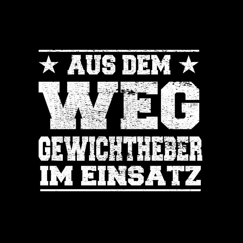 Aus dem Weg Gewichtheber im Einsatz Design