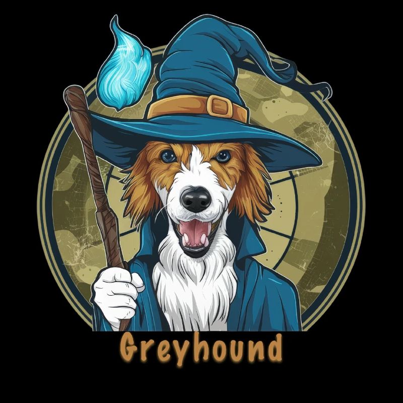 Magic Greyhound in Wizard Outfit for Wizard