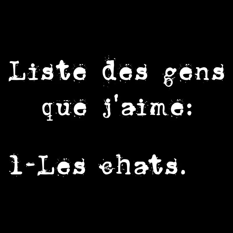 Liste des gens que j'aime les chats