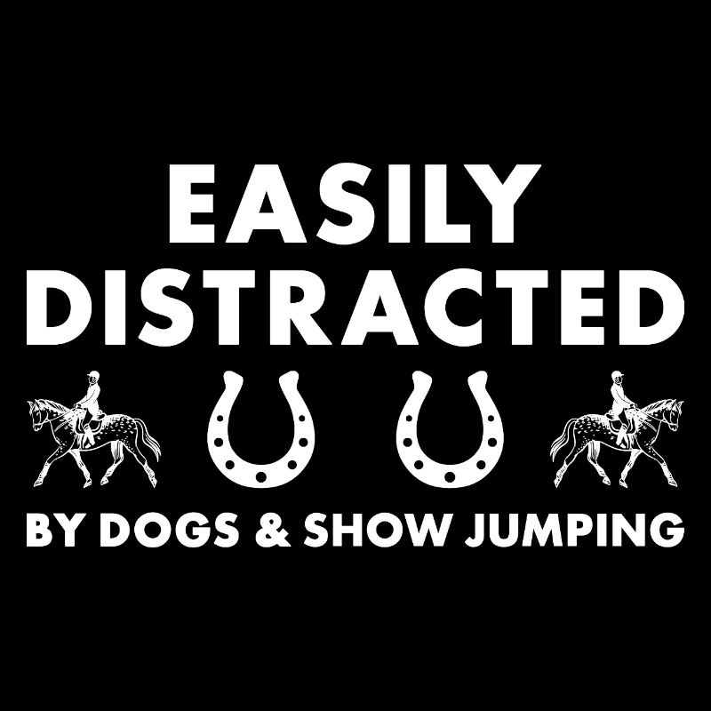 Le sauteur facilement distrait par les chiens et le saut d’obstacles