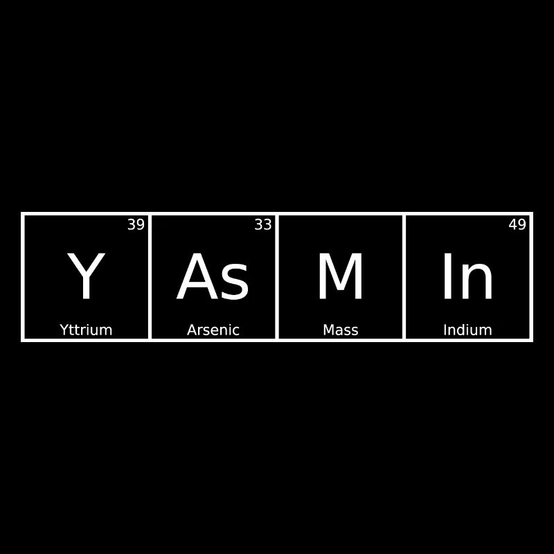 Yasmin Name First Name Chemistry Periodic Table Elements