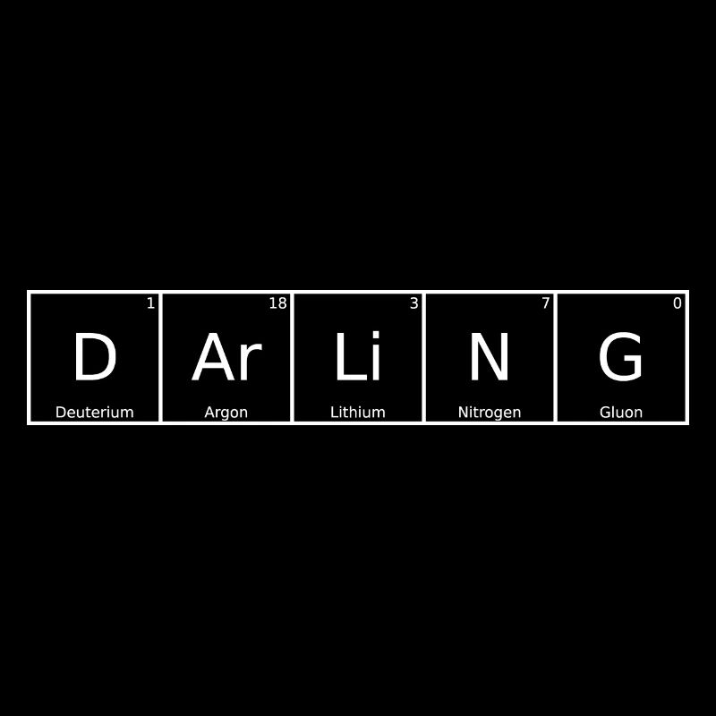 Darling Nom Prénom Chimie Tableau périodique Élément