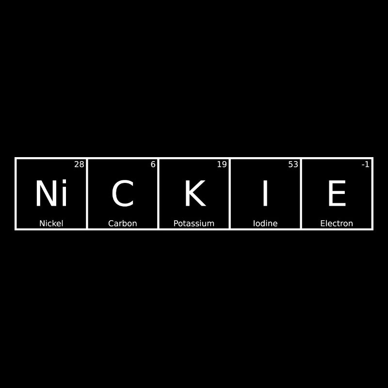 Nickie Nom Prénom Chimie Tableau périodique Éléments