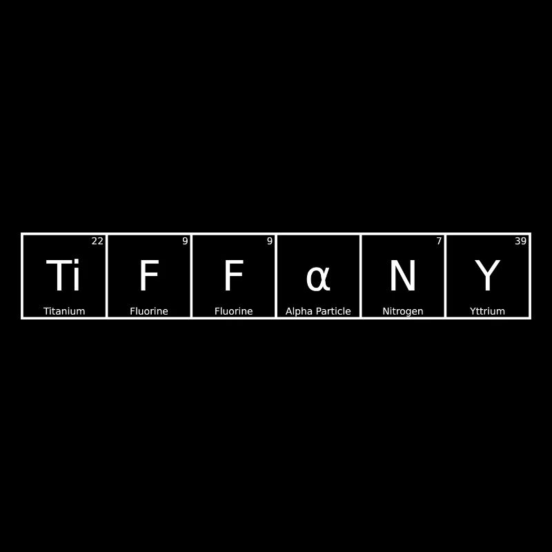 Tiffany Name First Name Chemistry Periodic Table Element
