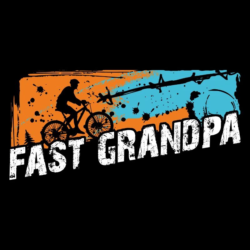 Grand-père rapide sur le vélo