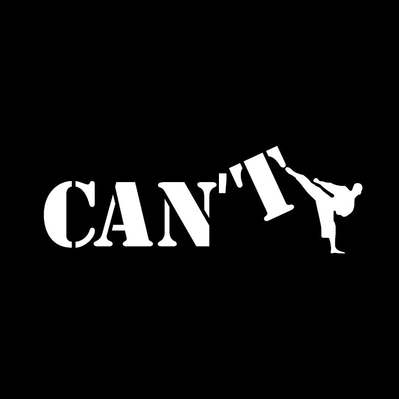 Cant vs Can Karate Kick Kampfsport Motivation