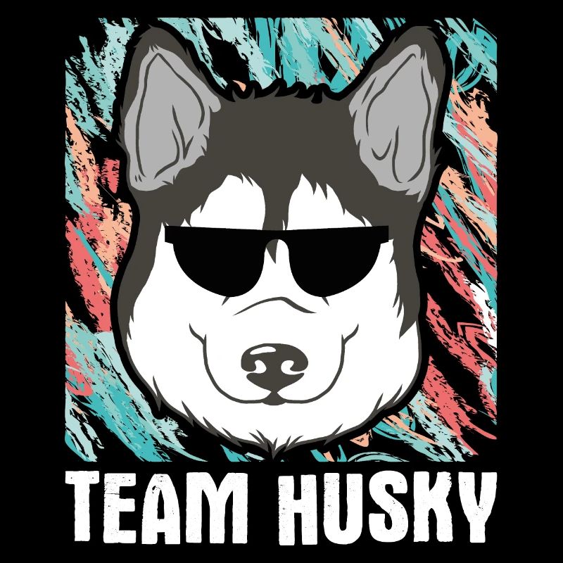 Team Husky mit Sonnenbrille