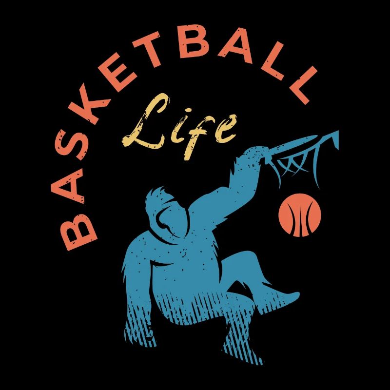 Conception de basket pour les enfants avec le thème de basket