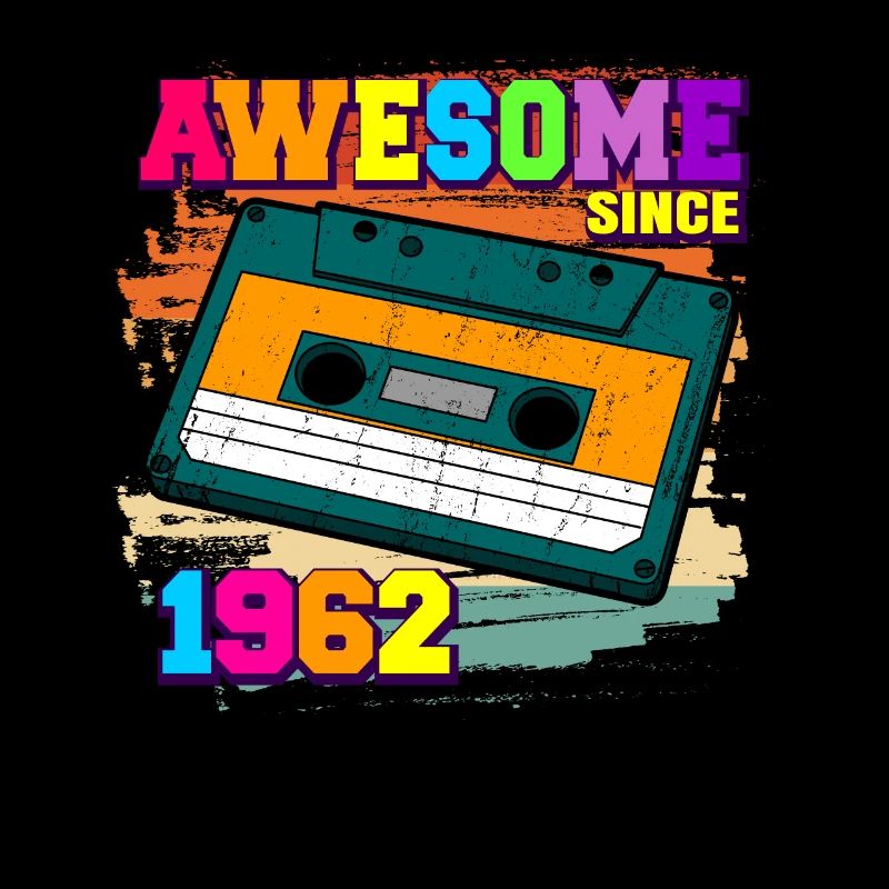Awesome since 1962 Kassette 60er 60. Geburtstag