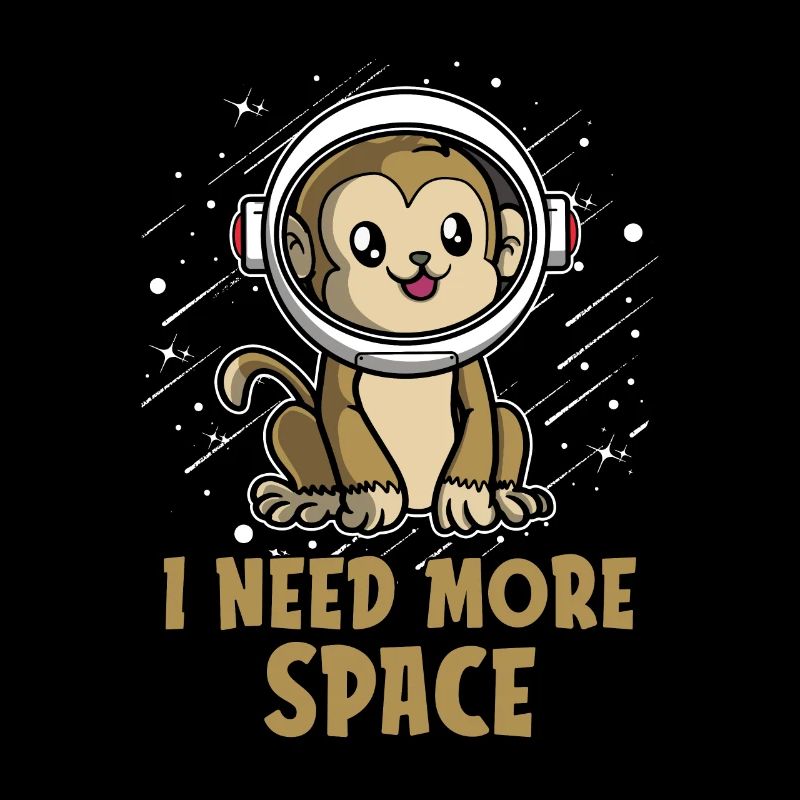 Astronaute singe J’ai besoin de plus d’espace
