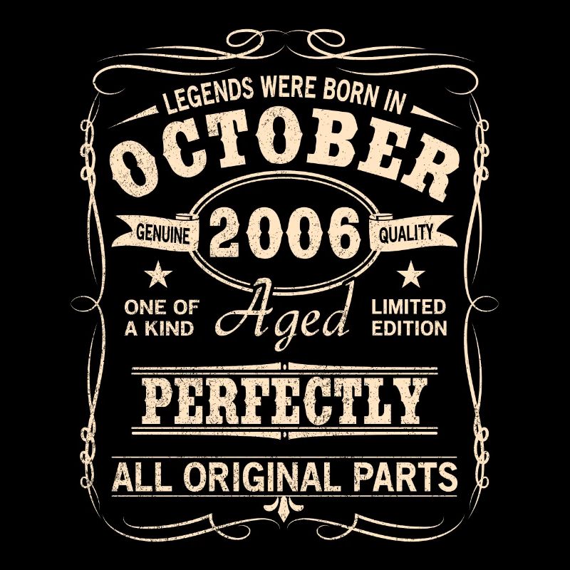 Vintage Oktober 2006 Geburtstag