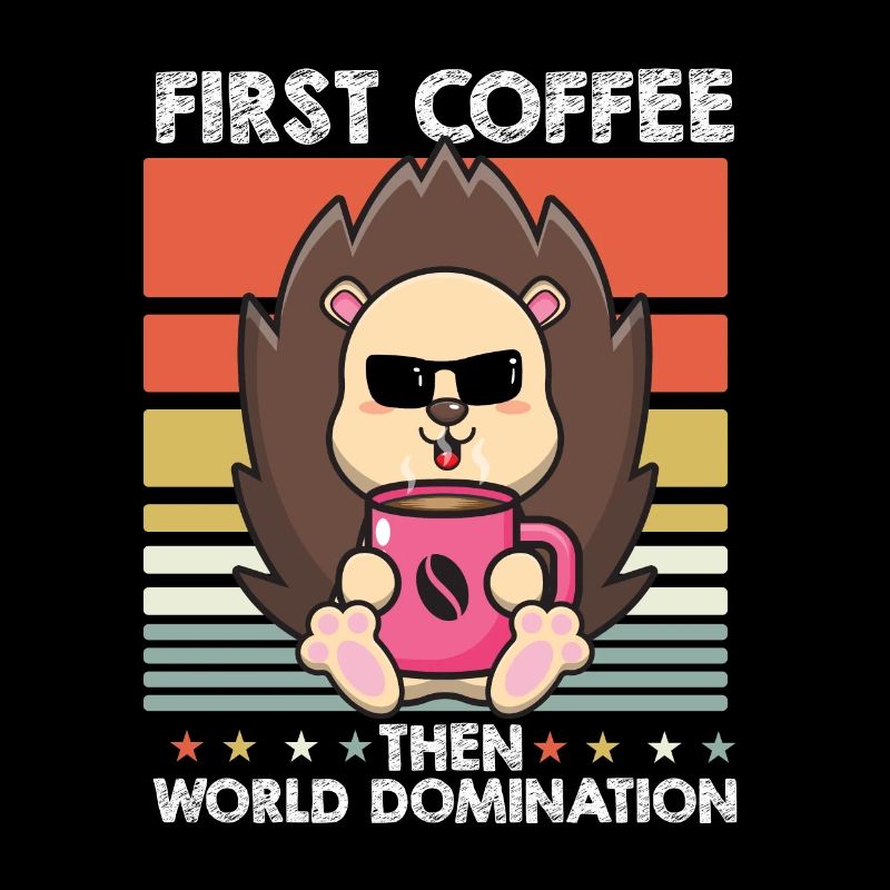 Stachelschwein Kaffee-Sonnenbrille