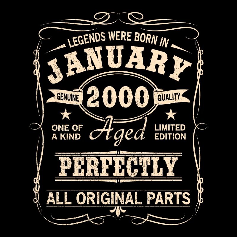 Vintage Jänner Januar 2000 Geburtstag