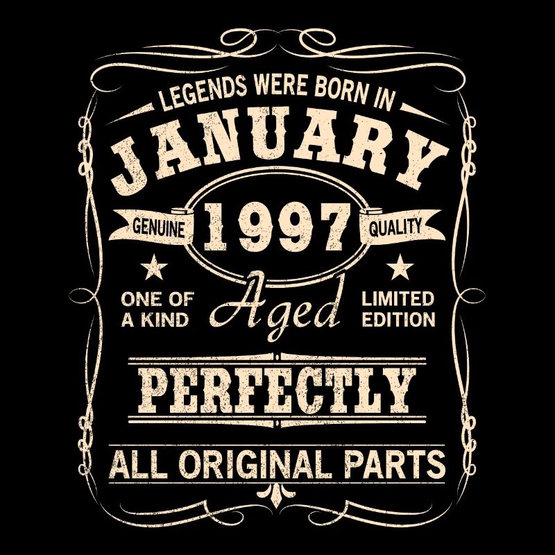 Vintage Jänner Januar 1997 Geburtstag