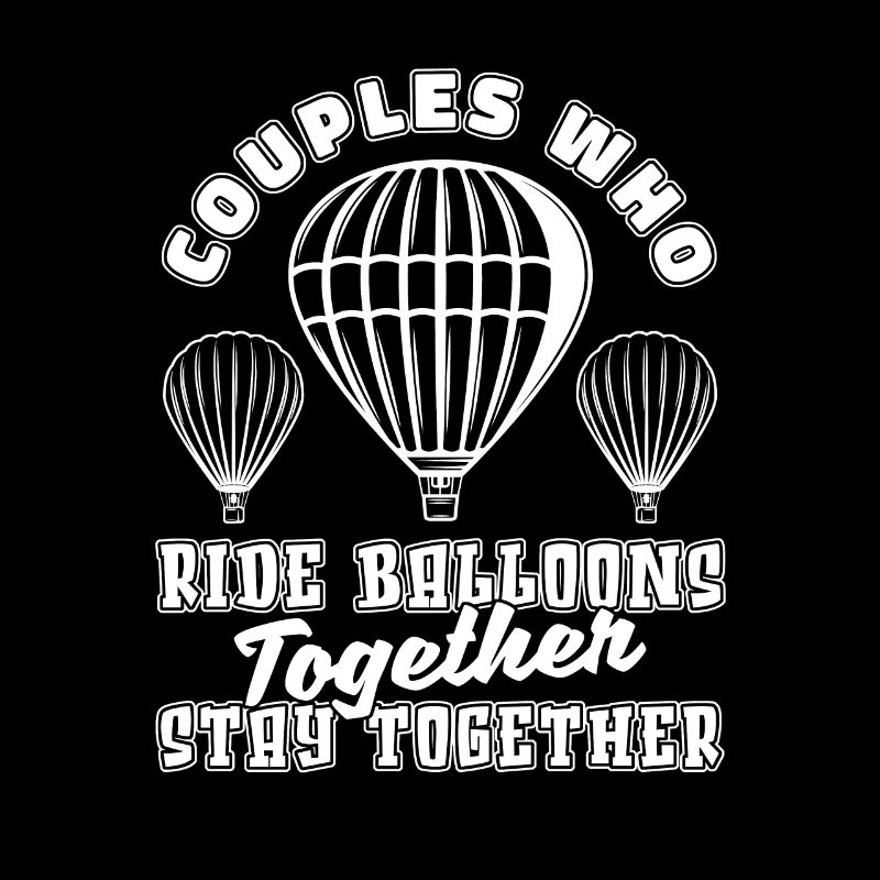 Couple de montgolfières