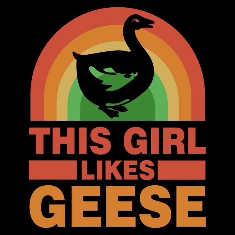 Mädchen mag Gänse Natur Wildtiere Nette Gans