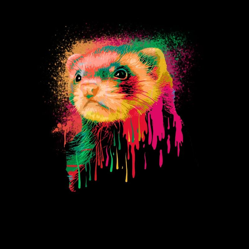 Frettchen Iltis Wasserkunst