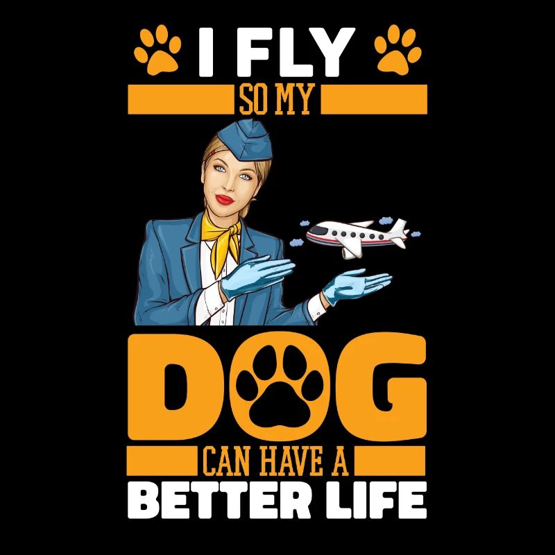 Flugbegleiter Stewardess Hund