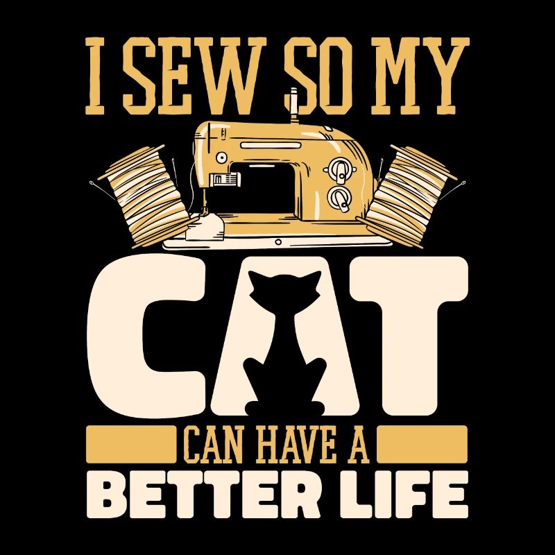 Sewing Sewing Machine Cat