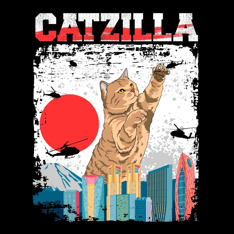 Catzilla Retro Cat Cat Lovers