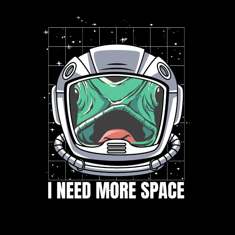 Gecko Eidechse Astronaut I Need More Space