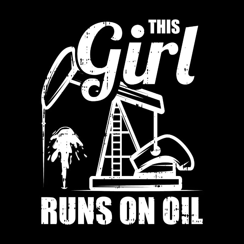 Ölfeld Bohrinsel Mädchen