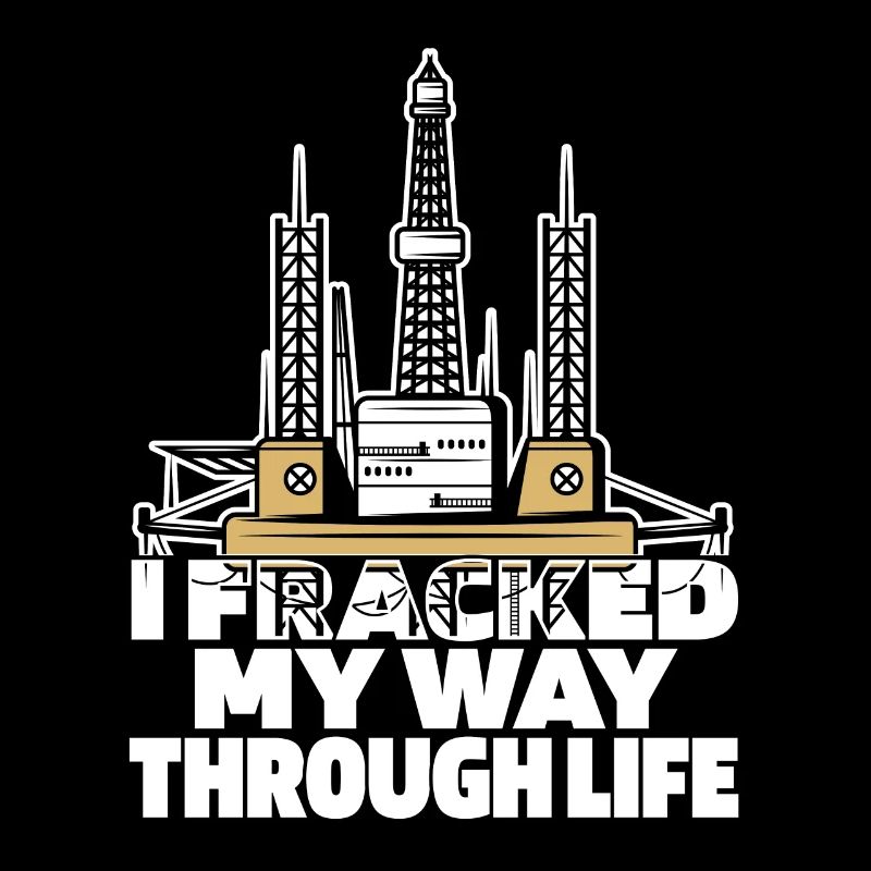 Ölfeld Bohrinsel Humor Fracking