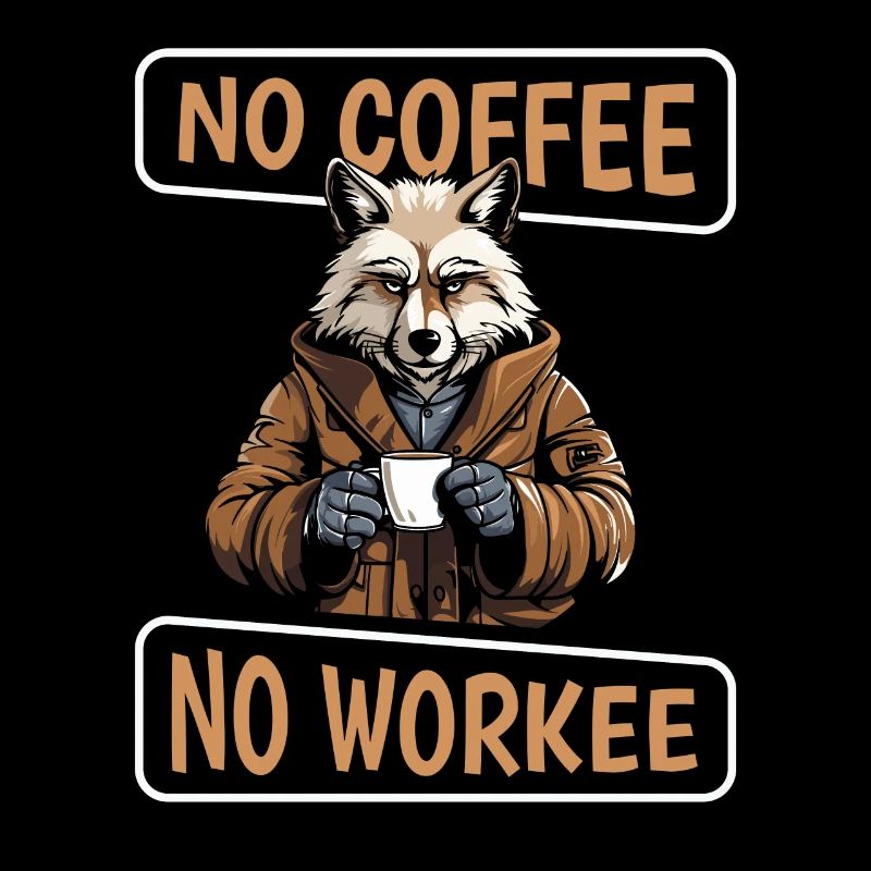 Kaffee Cafe Wolf No Coffee No Workee