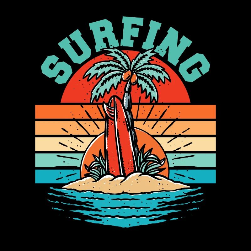 Surfer Surfen Cool Retro Surfer Vintage Surf