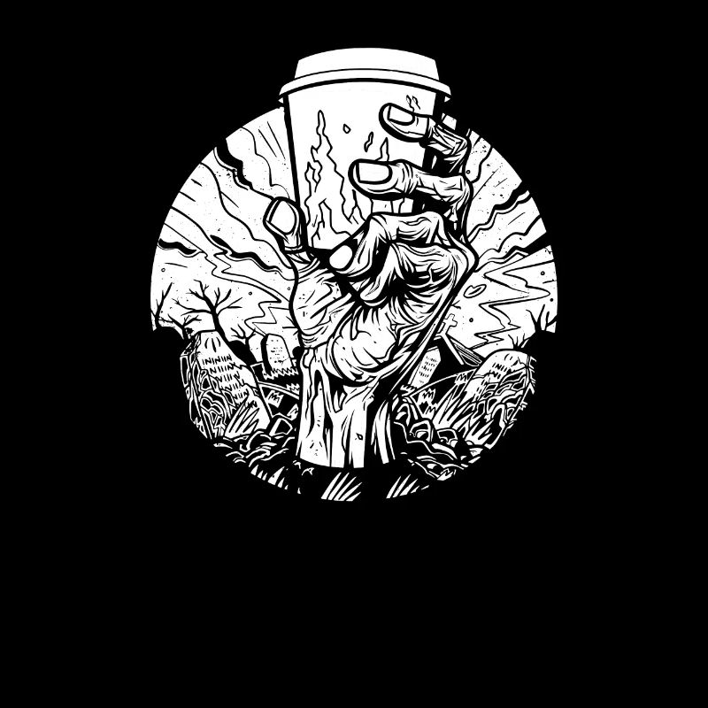 Kaffee Cafe Halloween Zombie Hand