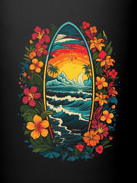 Surfer Surf Fleurs