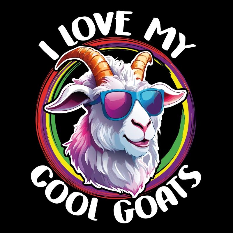Ziegenbock mit Sonnenbrille liebe coole Ziegen