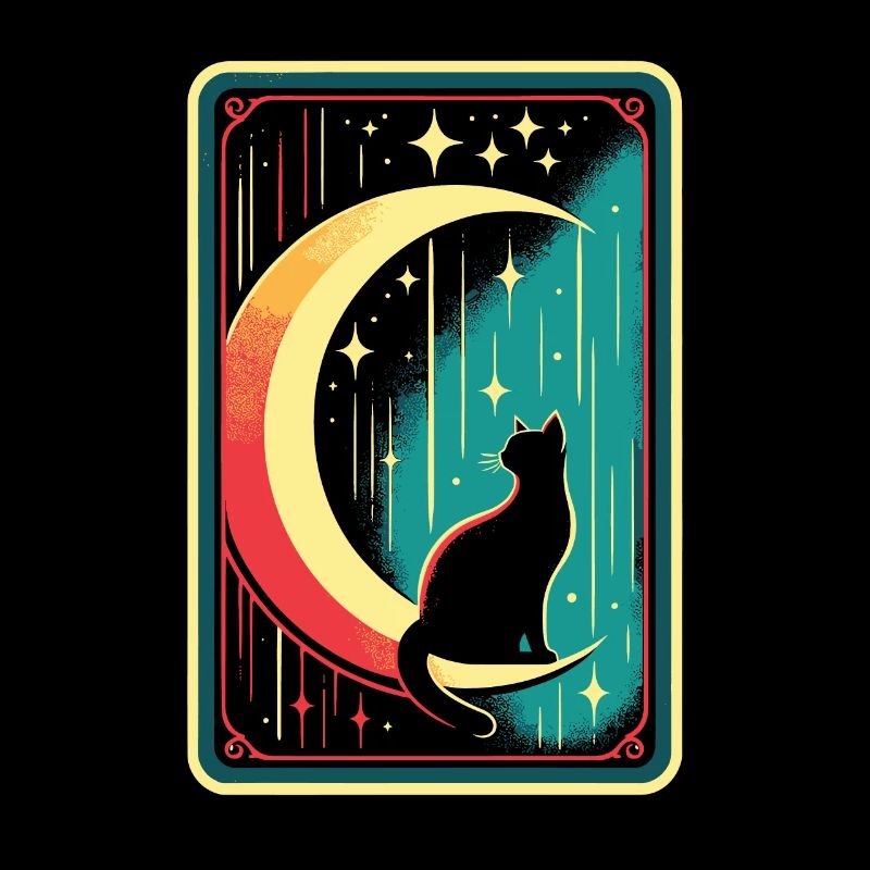 Mond Tarot Katze Moon Cat