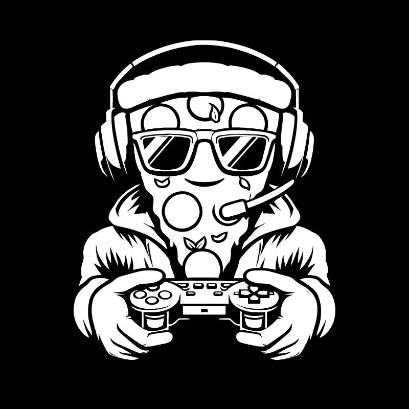 Gamer Gaming Manette de jeu Pizza