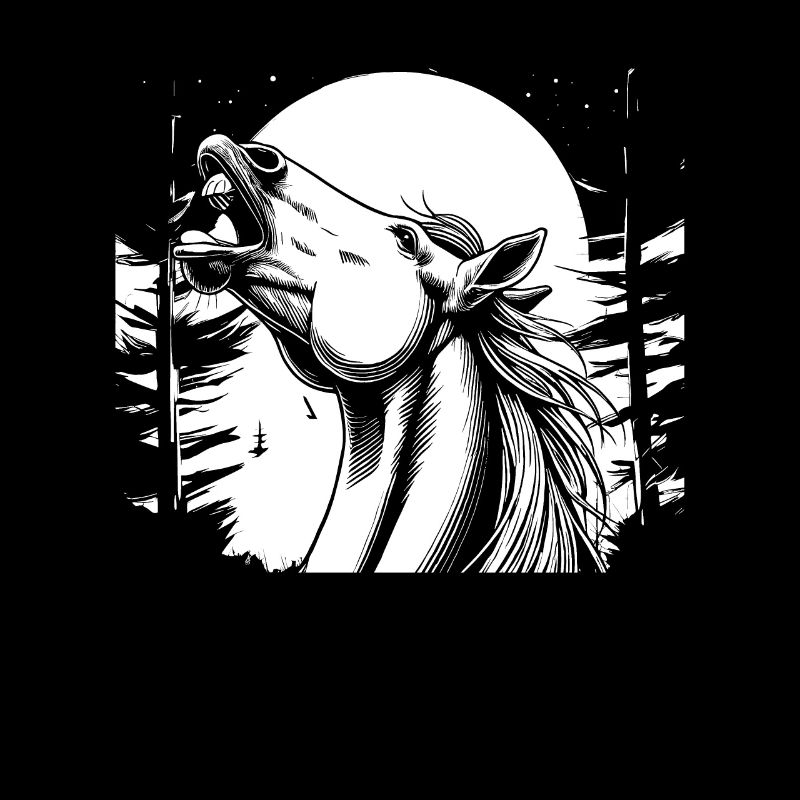 Cheval Équestre Lune Hurlement