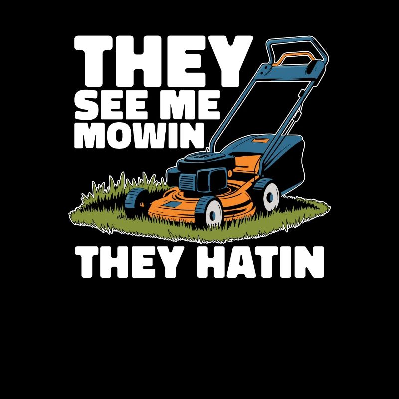 Lawn mower mowing