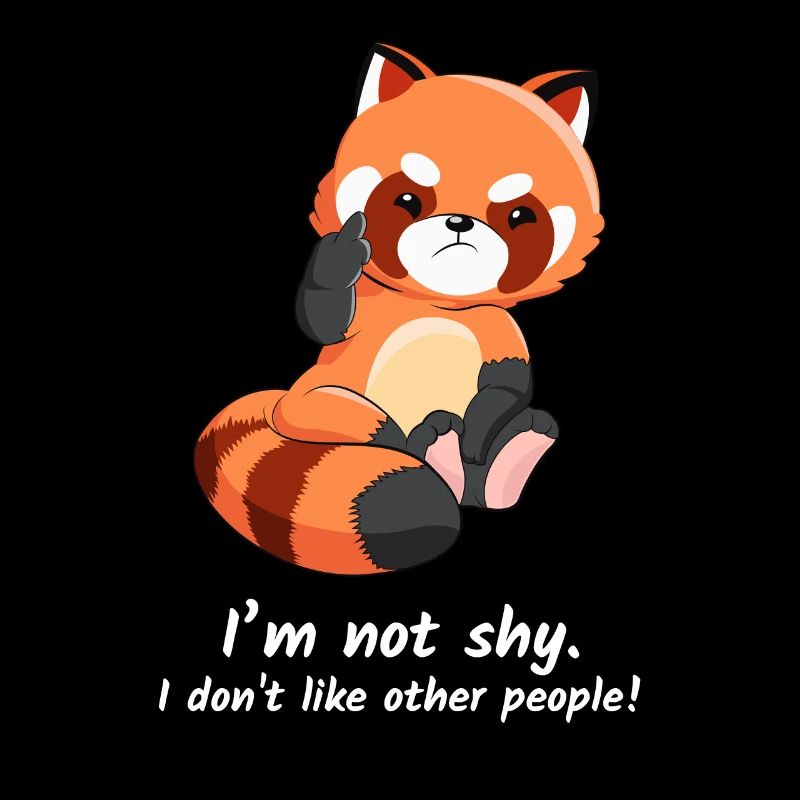 Red Panda not shy statement gift