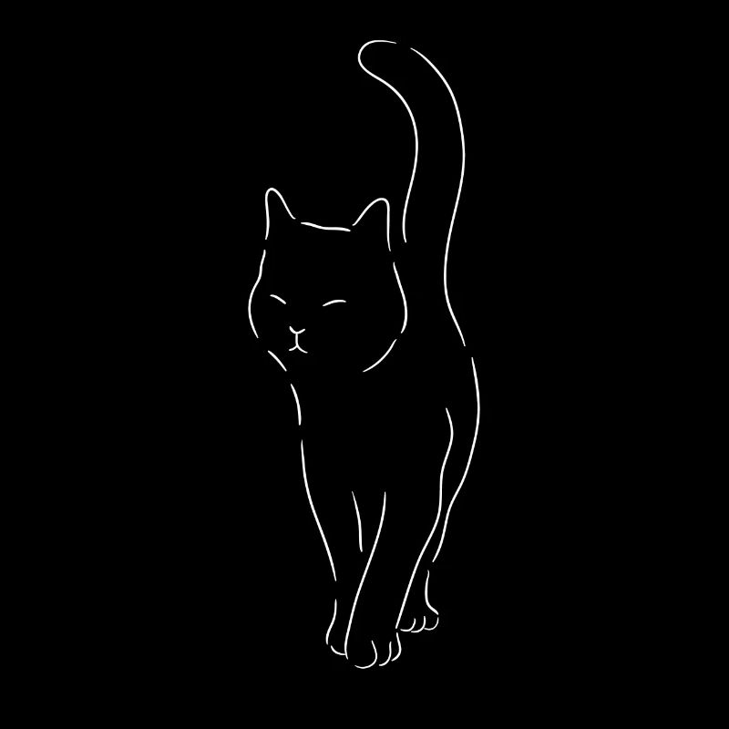 Silhouette Kätzchen Geschenk Katzenmama Katze