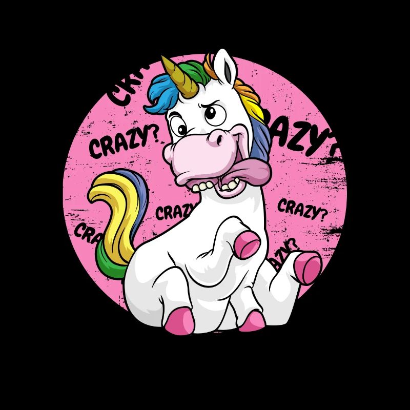 Crazy Einhorn Karneval durchgeknalltes Einhorn