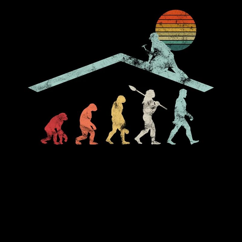 Dachdecker Handwerker Zimmermann Evolution Geschen