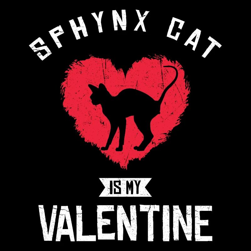 Le chat Sphynx est mon cœur de salutation de la Saint-Valentin