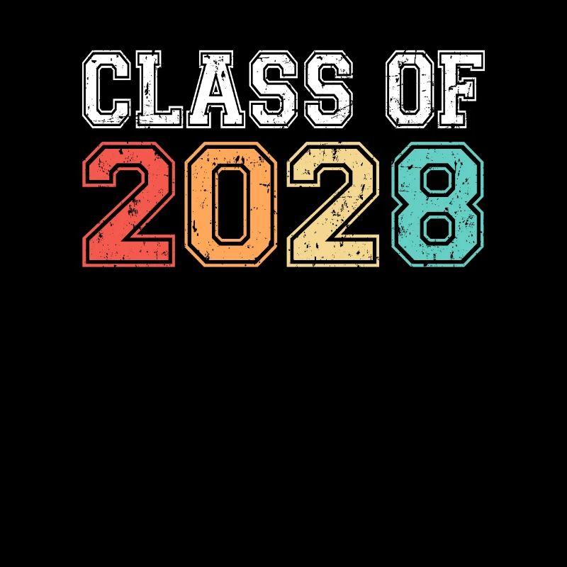 Classe de 2028 Graduation Rétro Vintage